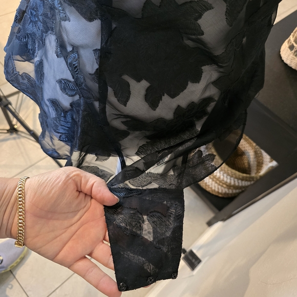 Victoria's Secret Vintage Black Mesh Babydoll Sexy Bodysuit Nightgown L - Picture 6 of 8